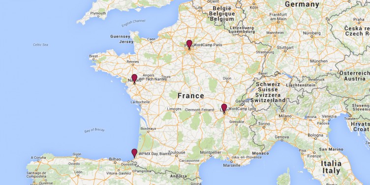 France WordPress Map