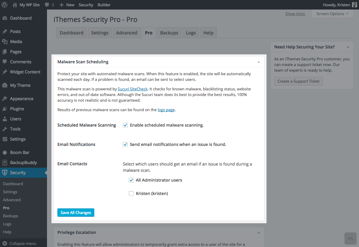 iThemes Security is integrating Sucuri malware scanning