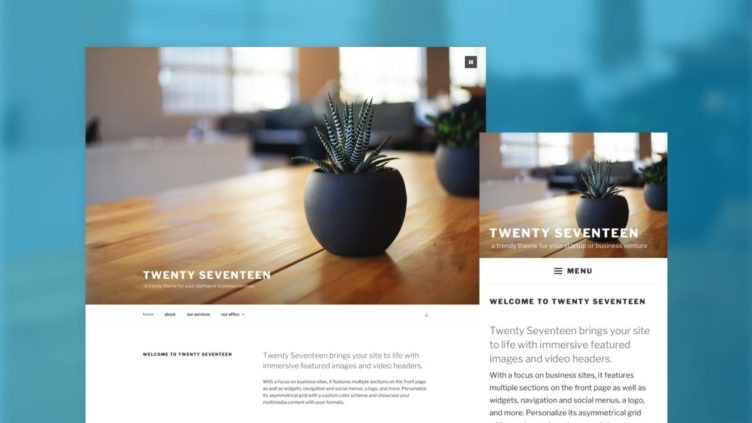 Twenty Seventeen WordPress Theme Screenshots