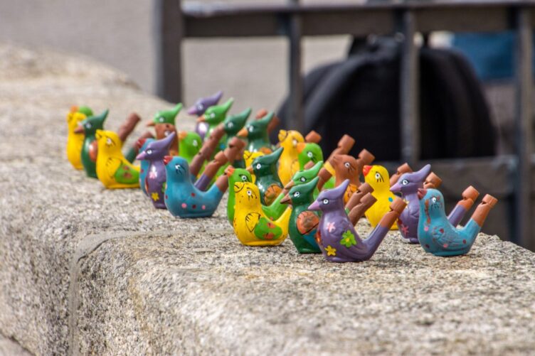 Hand-carved bird whistles
