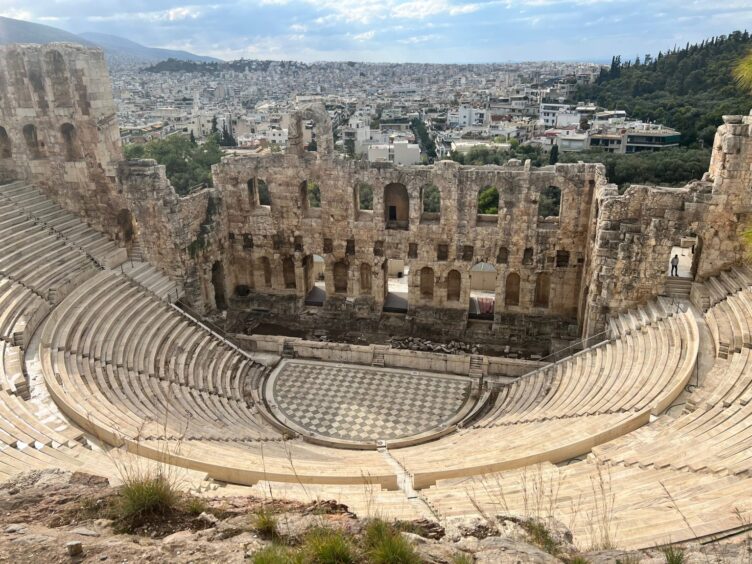 The Odeon of Herodes Atticus (Greek: Ωδείο Ηρώδου του Αττικού) Athens, Greece